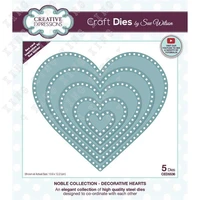 2022 new craft valentines day noble collection decorative hearts metal cutting embossing dies make scrapbooking diy gift diary