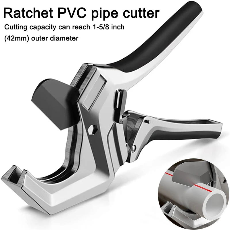 

Ratchet PVC Pipe Cutters Up To 42 Mm for Cutting PEX PPR Pipes Up To 1/4 Inches and Pipe Cutters Ideal for Homework and Plumbers