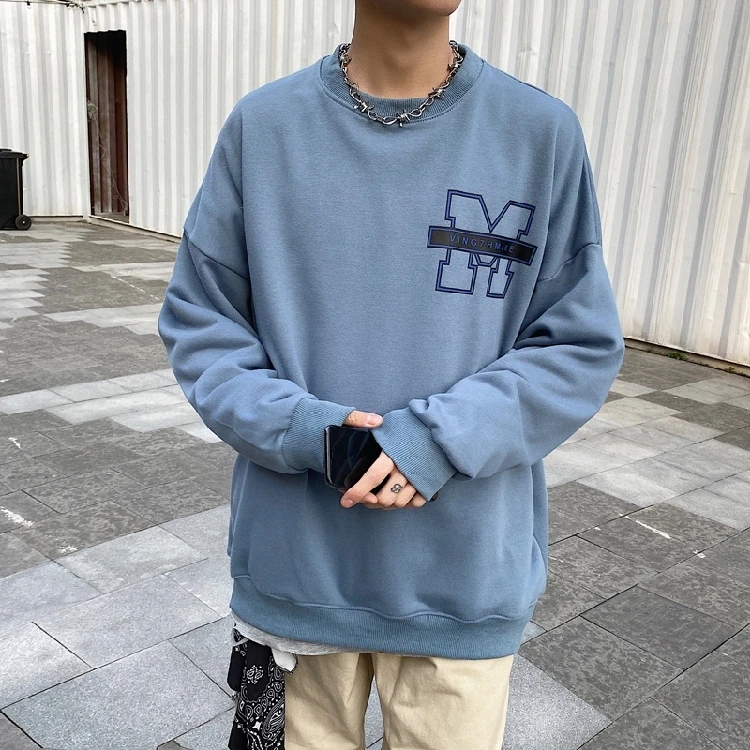 2020 весна и осень новый молодежный популярный свободный свитер с принтом для пары