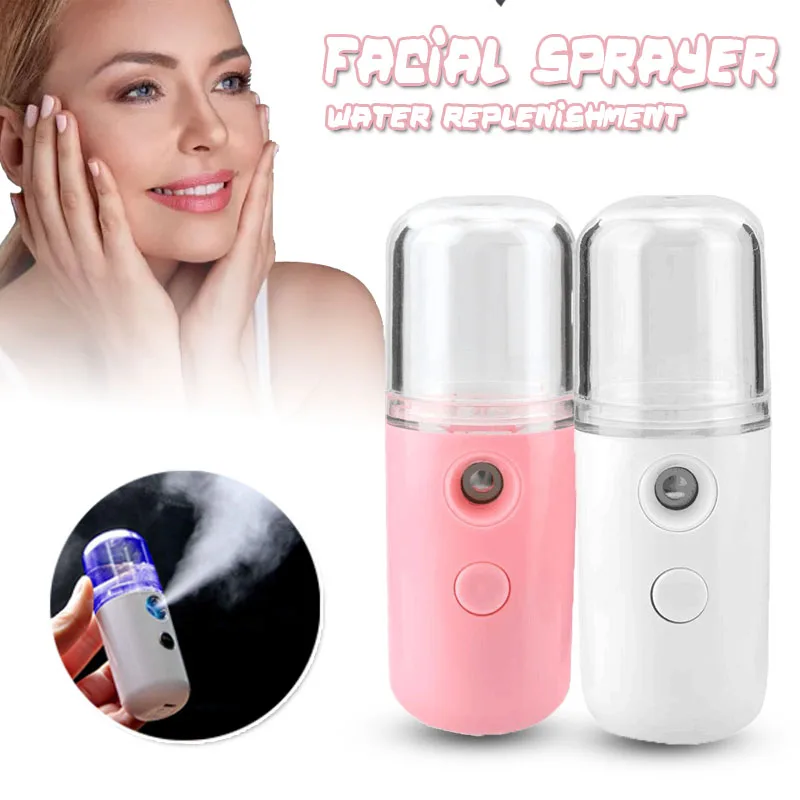

Nano Spray Water Replenishing Device Mini Face Humidifier Steaming USB Rechargeable Beauty Device Female Summer