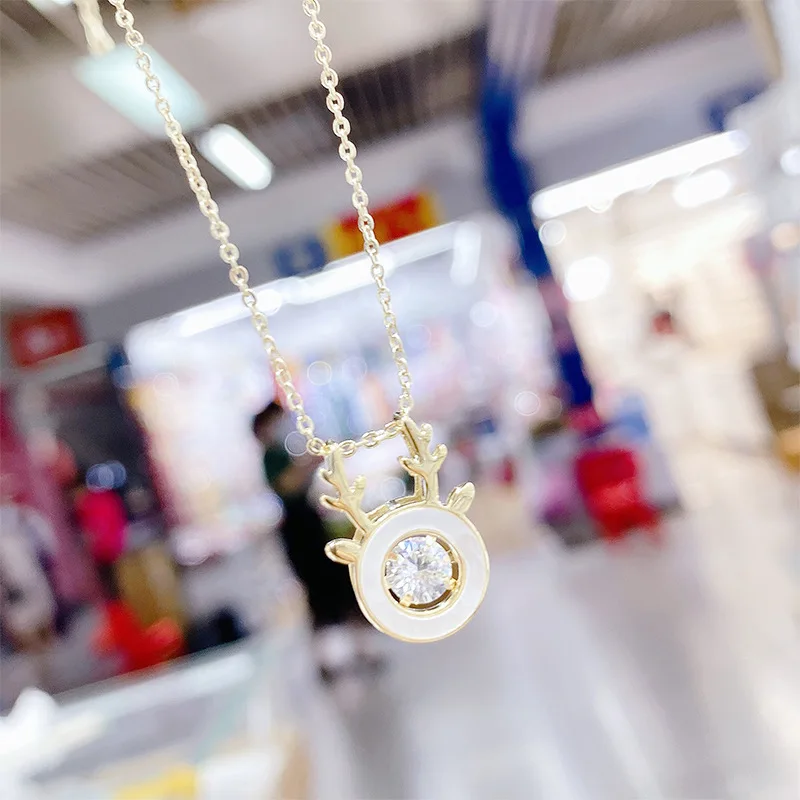 

New Shell Deer All the Way You Necklace Female Clavicle Chain Korean Style Jewelry Female