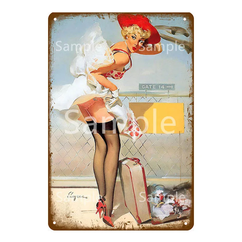 Жестяные знаки с русской девушкой металлические плакаты винтажные настенные