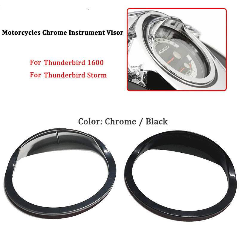 

Motorcycle Chrome Instrument Hat Sun Visor Meter Cover Guard fits For Thunderbird 160 / Thunderbird Storm