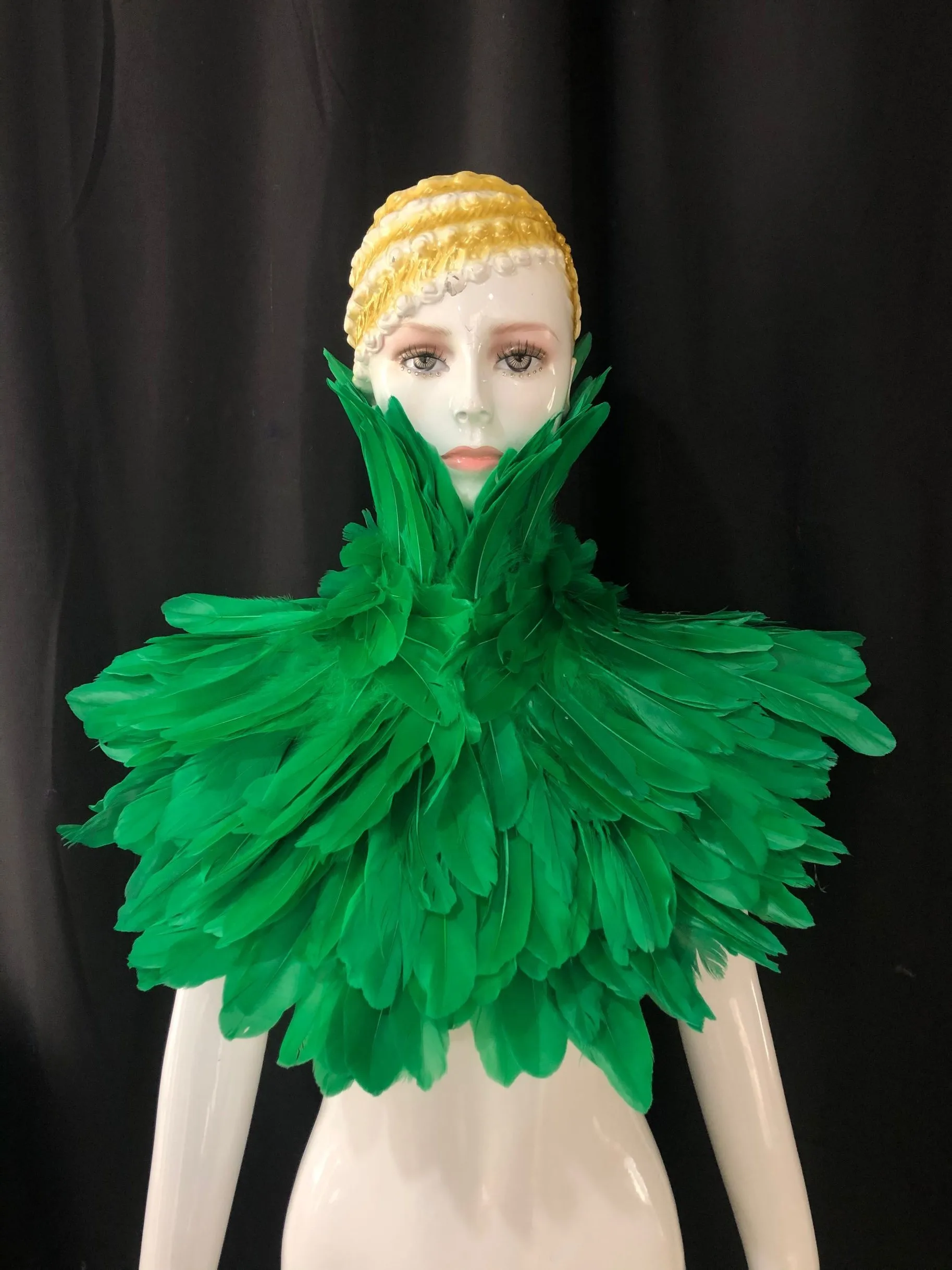 Одежда с перьями для выступлений на сцене подиума карнавала головной убор