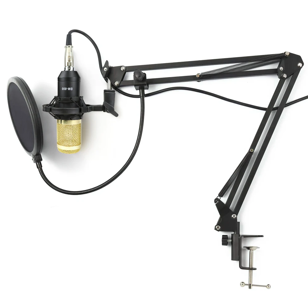 profession condenser bm 800 microphone sound card phantom power bm800 microphone for pc gaming karaoke singing studio recording free global shipping