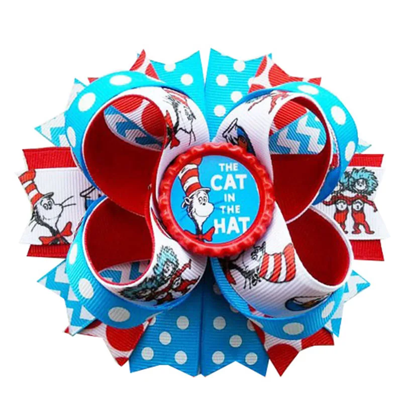 Бесплатная доставка 5 шт. бант для волос в виде кошки банты красный вдохновленные