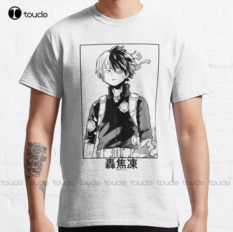 

New Todoroki Shoto Classic T-Shirt Purple Shirt S-5Xl Cotton Tee Shirt