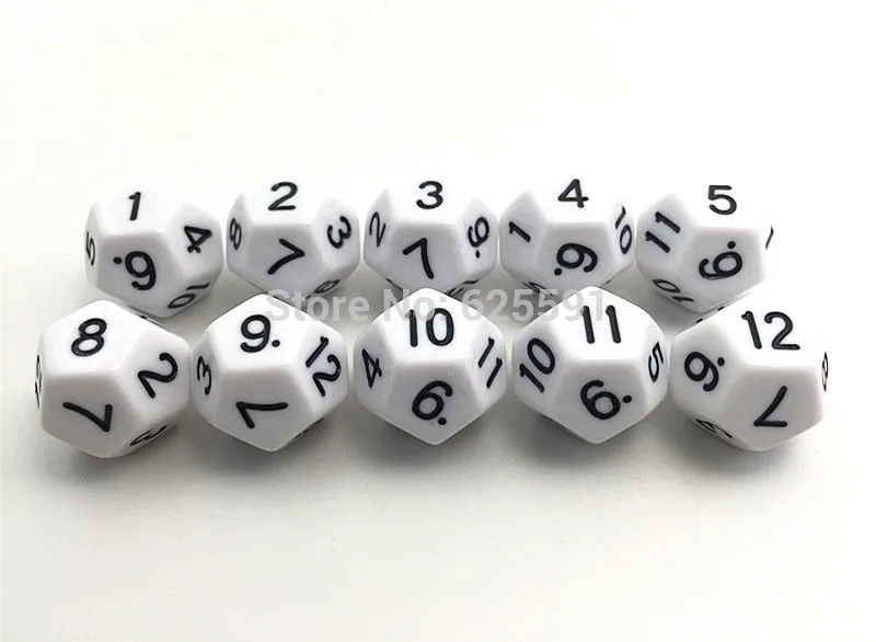 10 шт./компл. T & G Красочный D12 набор игральных костей Непрозрачный эффект D 12