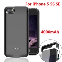 4000mah battery charger case for iphone 5 5s se xs max portable power bank charger case for iphone se 5 5s battery case cover