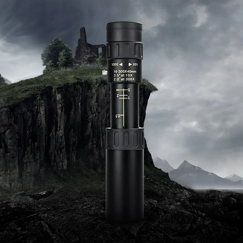 

10-300x40mm Monocular Telescope Super Zoom Monocular Quality Eyepiece Portable Binoculars Hunting Lll Night Vision Scope Camping