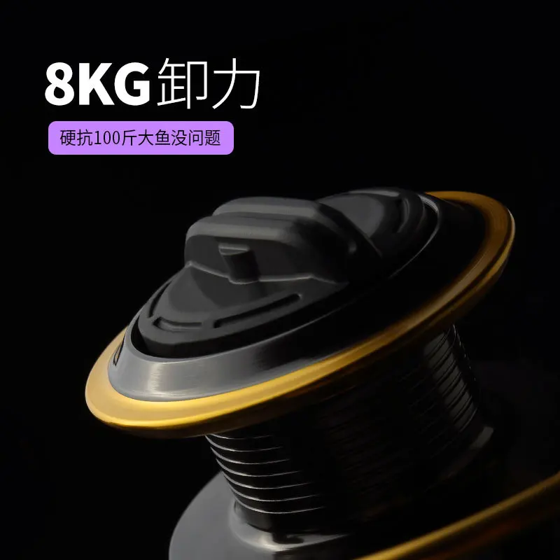 All-Metal Fishing spool 5.2:1 high speed rock sea spinning fishing reel 12+1 Balll bearing 8KG max Brake Drag carp wheel | Спорт и