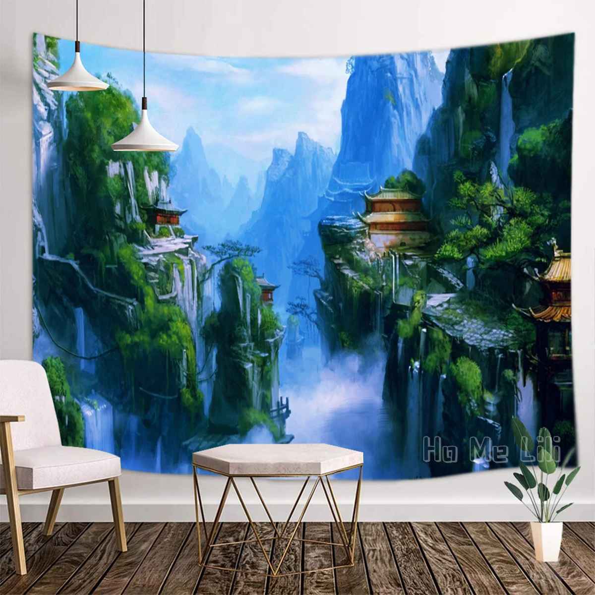 Paisaje Natural de Qingyun, mountaintapestrity, arte para interiores, decoraci&oacute;n-0