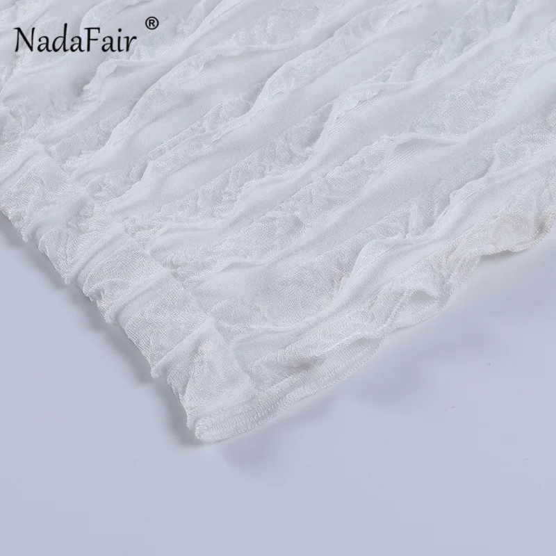 

Nadafair Sexy Transparent Off Shoulder Midi Dress Tie Dye Printed Long Sleeve Summer Beach See Though Bodycon Dress 2021