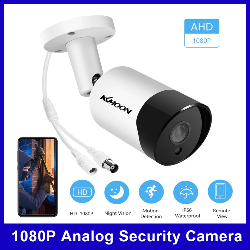 Kkmoon 1080P аналоговая камера безопасности встроенный 36 шт. ИК светодиодный ночное