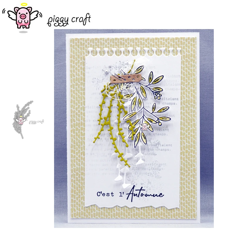 

Металлические Вырубные штампы в виде Свинки, вырезанная форма для растений, полоски для украшения, для скрапбукинга, бумаги, ножа, форма, лез...