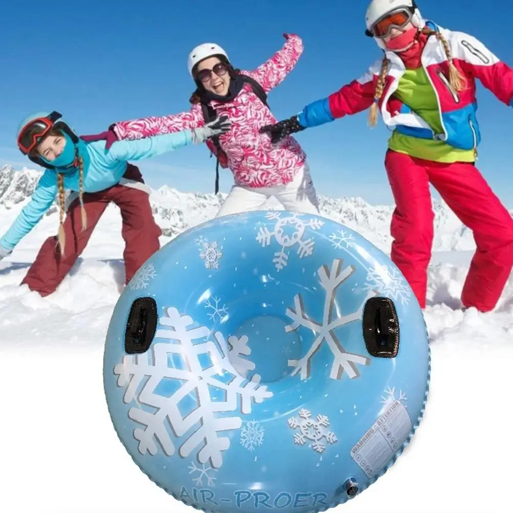 

120cm Skiing Ring PVC Iatable With Handle Light And Convenient For Family Friends Winter Outdoor Sports Snow Playing