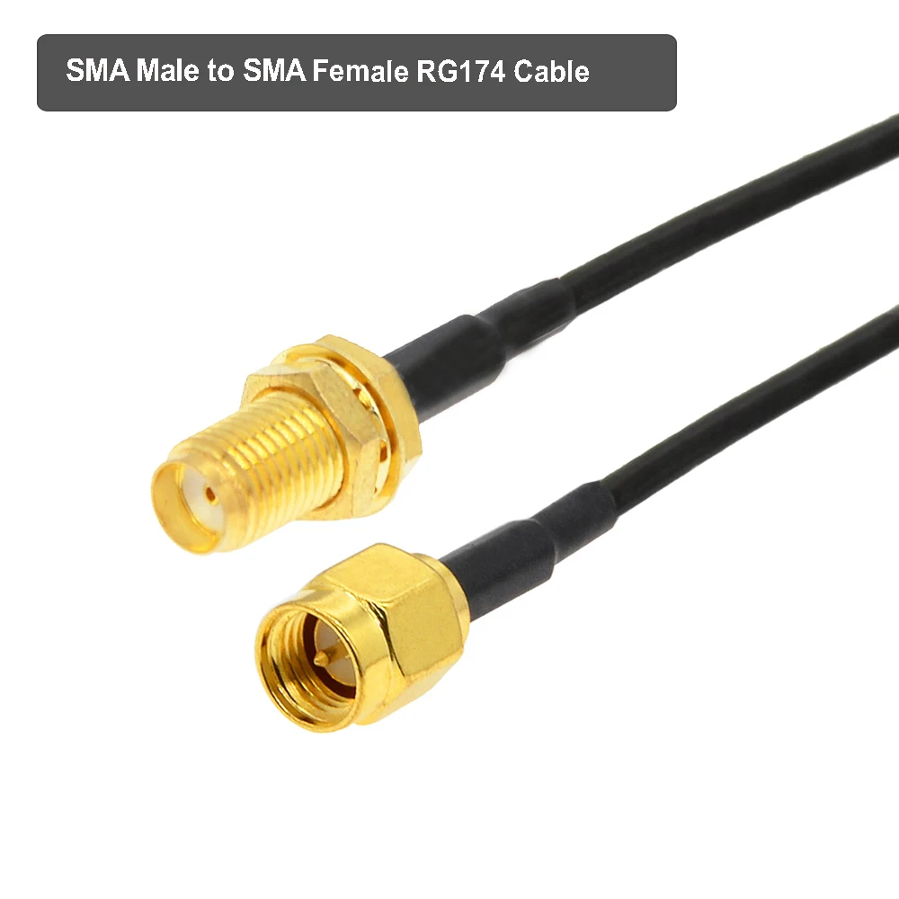 100 шт. SMA Мужской к Женский перегородки RG316 RG174 кабель удлинитель коаксиального