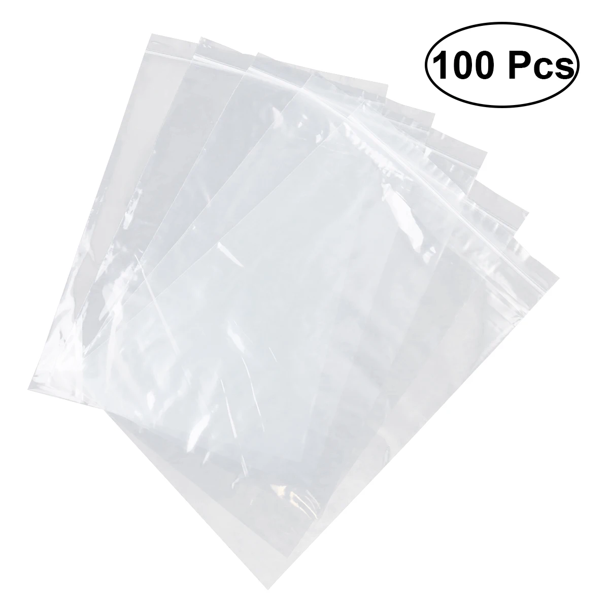 Пластиковые пакеты с замком на молнии 100 шт. для хранения прозрачные пластиковые