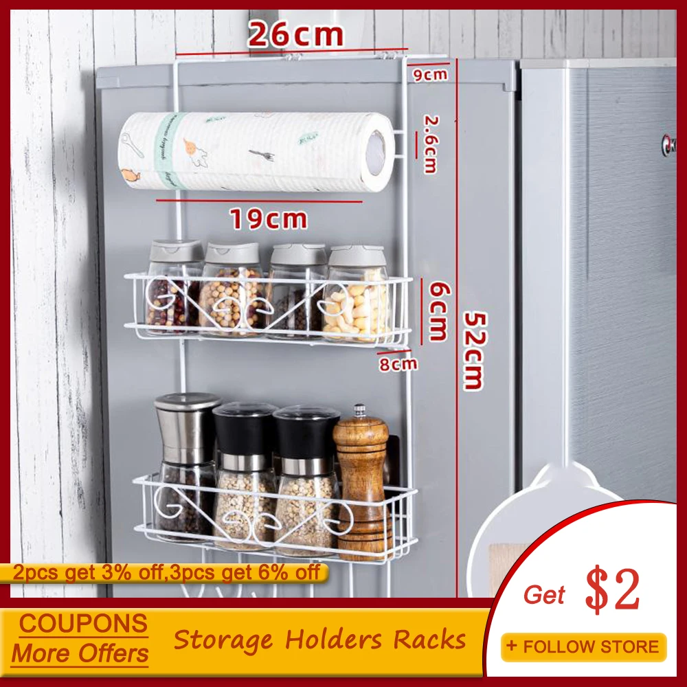 

Боковые держатели для хранения в холодильнике, стойки, многоуровневые кухонные принадлежности, многофункциональная Бытовая прочная насте...