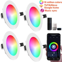 16million colors rgbcoldwarm light 12w wifi smart led spot downlight lamp work with alexa google home
