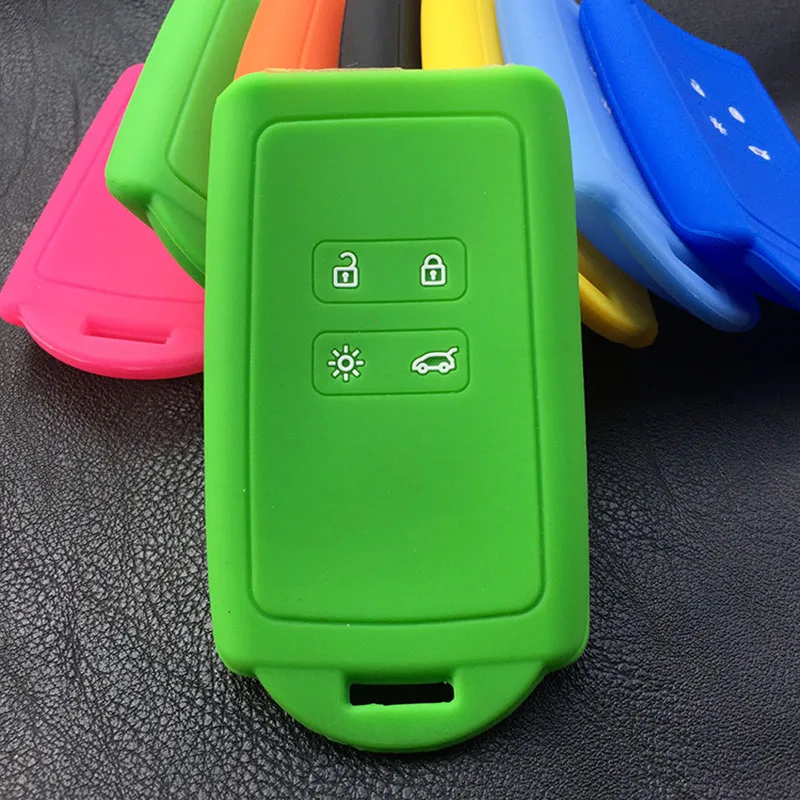 

Силиконовый чехол для автомобильного ключа для Renault Koleos, Kadjar, Arkana 2017, для samsung QM5, 4 кнопки, смарт-карты, набор аксессуаров