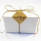 100 шт.лот новый квадратный дизайн крафт пустой уплотнительный стикер для изделий ручной работы DIY Примечание подарочная упаковка этикетка