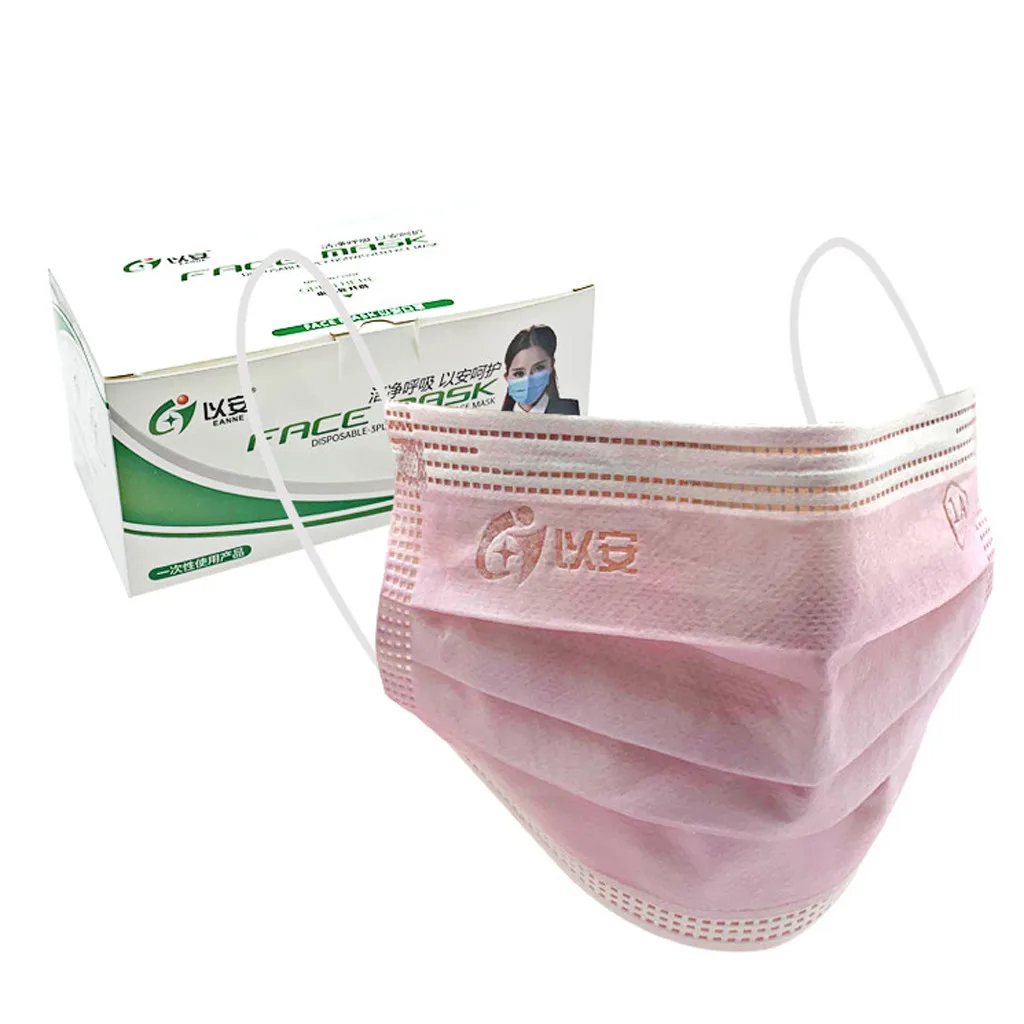 

50pc Disposable Masks Breathable Face Mask Unisex Life Protection Mask 3ply Ear Loop Mascarillas Mascarilla
