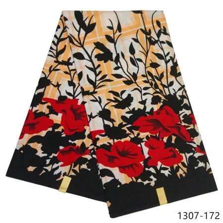 Latest Ankara Wax Fabric Guaranteed Real Wax 6yard/lot High Quality African Fabric Print For Sewing Dress 1307 - Цвет: 1307-172