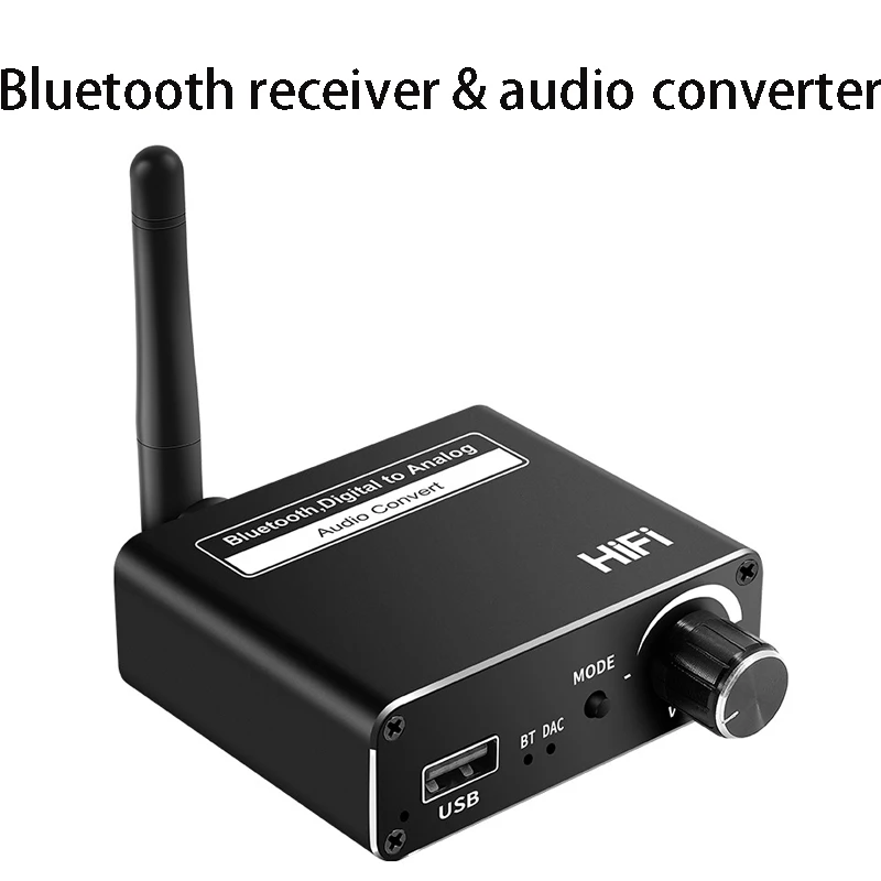 

Новинка 3 в 1 приемник Bluetooth-Совместимость 5,0 цифро-аналоговый аудиопреобразователь U-диск воспроизведение AUX адаптер коаксиальное/Оптическо...