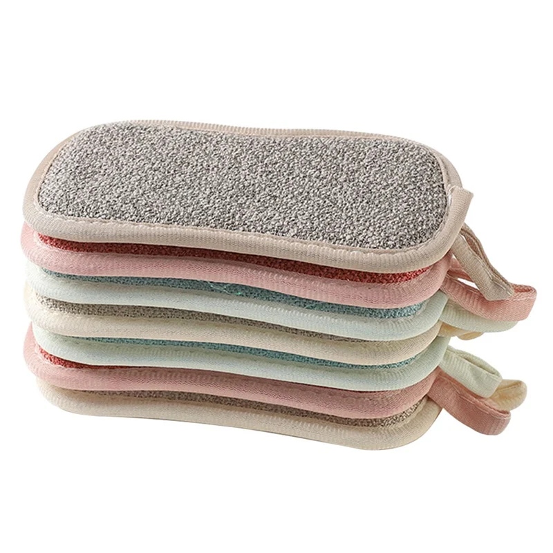 

Microfiber Double Sided Dish Scrub Sponge, 4 Pack Wash Up Cleaner Heavy Duty Scouring Pads Household Cleaning Tools Wash Cloth