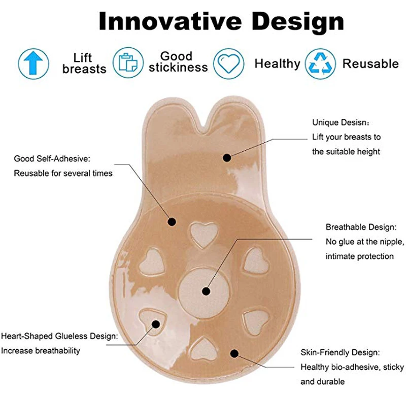 Invisible Sticky Bra Silicone Magic Breast Lift Tape Super Push Up Strapless Self Adhesive Sexy Lingerie Brassiere Femme | Женская