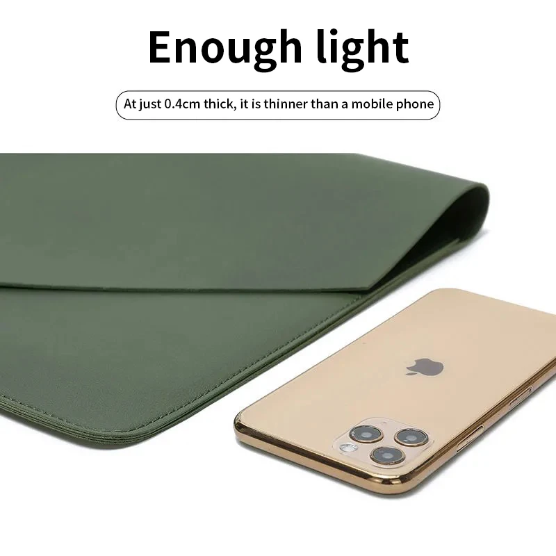pu laptop sleeve bag case 13 3 14 15 6 inch pu leather laptop sleeve for macbook air pro m1 13 15 case for huawei dell asus hp free global shipping