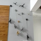 Американская Скандинавская индустриальная статуя для скалолазания, из железной проволоки, настенная подвесная ретро-скульптура, креативное украшение для дома