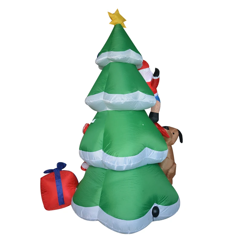 210 см гигантская надувная Рождественская елка с подарочными коробками щенок