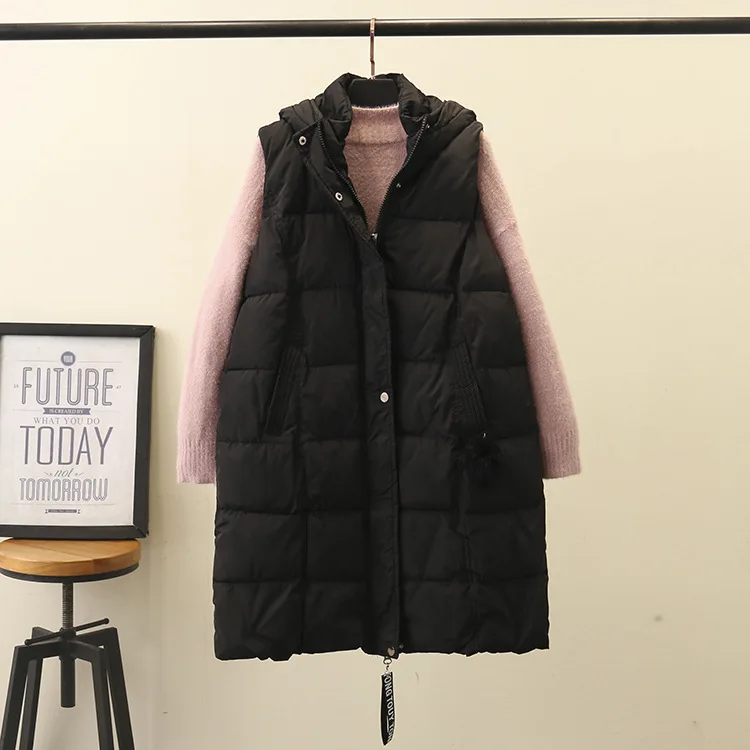 Повседневные длинные жилеты размера плюс зимняя одежда 2019 Модные свободные