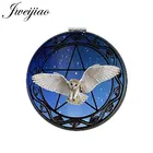 Youhaken Moive Birds школьное круглое карманное мини-зеркало из искусственной кожи складное компактное увеличение 1X2X женское зеркало для макияжа