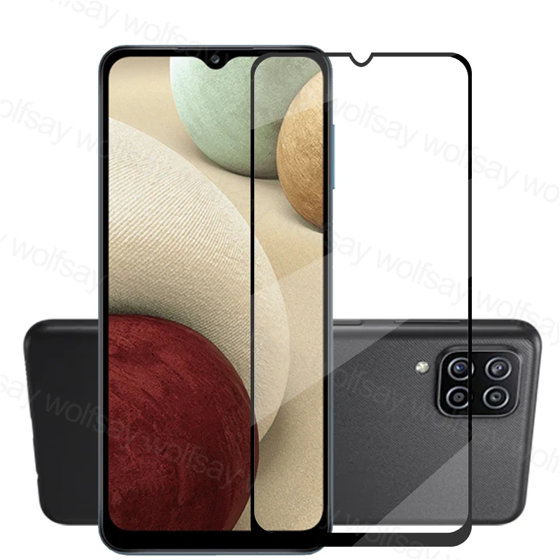 Protector de pantalla para Samsung Galaxy A12, cristal templado con pegamento completo, para A12, A02S, A42, S20, FE, S21 Plus-0