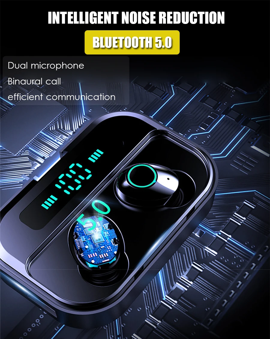 M7 TWS Bluetooth наушники 8D бас объемная гарнитура IPX7 водонепроницаемый шумоподавление Гарнитура спортивные наушники беспроводные наушники