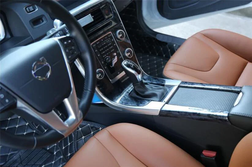 

Модифицированные Блестки для салона автомобиля, декоративная отделка, черный цвет красного дерева для S60 2014 2015 2016 2017 2018 левый руль