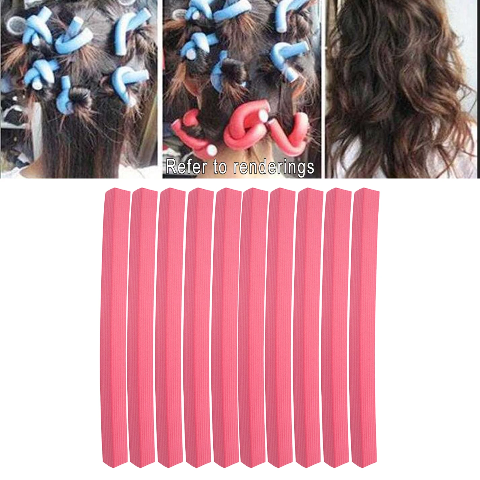 

Foam Hair Roller Bendy Curl Curling Rods Stylish Spiral Wavy Flexible Roller Set Square Universal Hair Stick Curl Stick