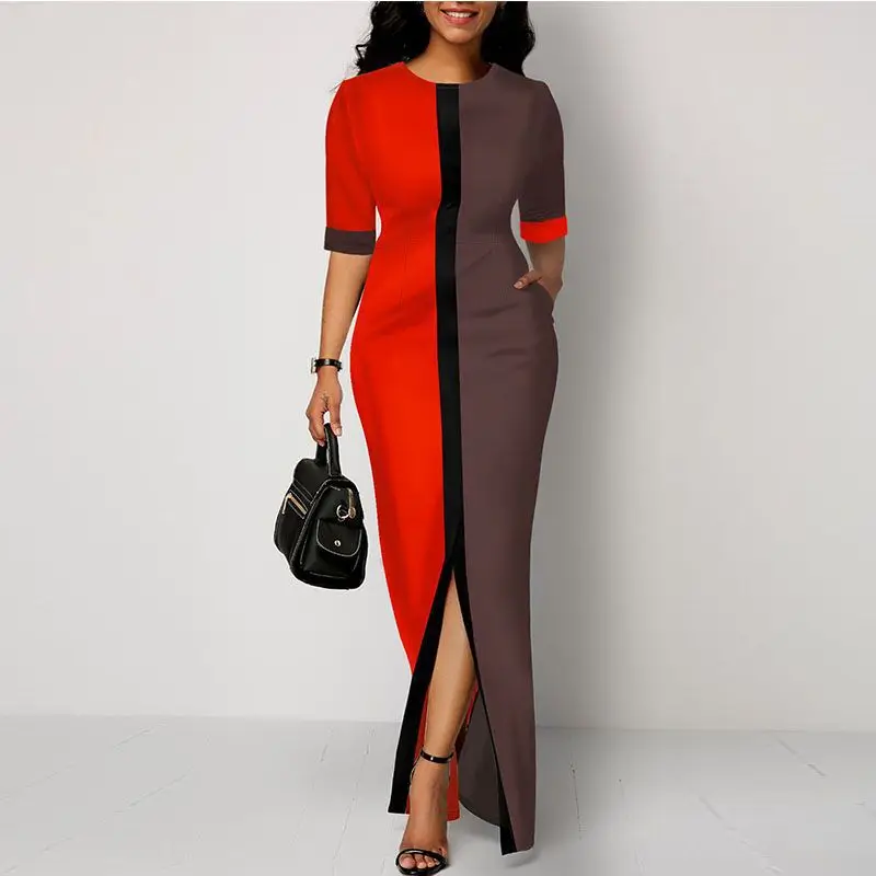 

African Dresses for Women 2021 Printing African Clothes Plus Size Summer Printed Long Africa Dress Ladies Clothes