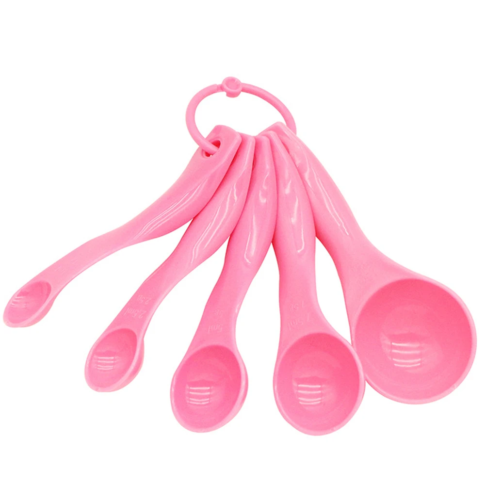 

5pcs/set Colorful Plastic Measuring Spoons Coffee Sugar Scoop Cake Baking Tools Kitchen Cooking Accessories