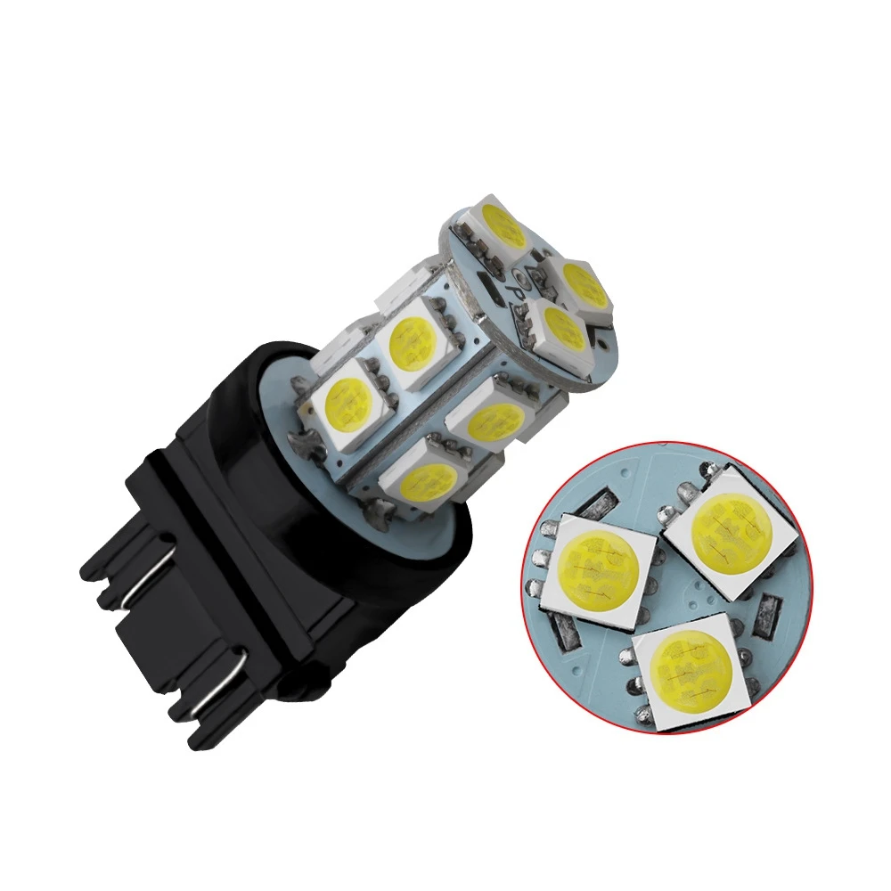 2шт 1156 Ba15s 1157 Bay15d P21w Ba15d 3157 7443 13led 5050 Автомобильные светодиодные поворотные