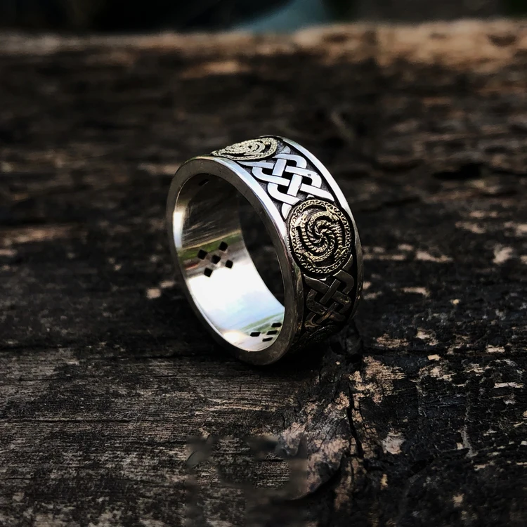 925 серебро оригинал ручной работы амулет персональный дракон узор для мужчин и