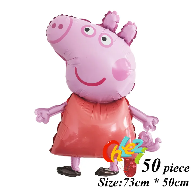 Style 11 50 шт. PEPPAPIG Джордж фольгированные шары ребенок с днем рождения вечерние украшения детский душ воздушные гелиевые балоны детские игрушки - Цвет: Style 11
