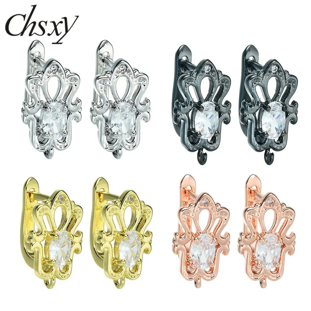 CHSXY Роскошные циркониевые компоненты для самостоятельного изготовления сережек