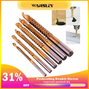 6 шт.спиральное сверло, электроинструмент, сверло, высокоскоростное стальное спиральное Пилообразное сверло, резак для дерева, 3 мм4 мм5 мм6 мм6,5 мм8 мм