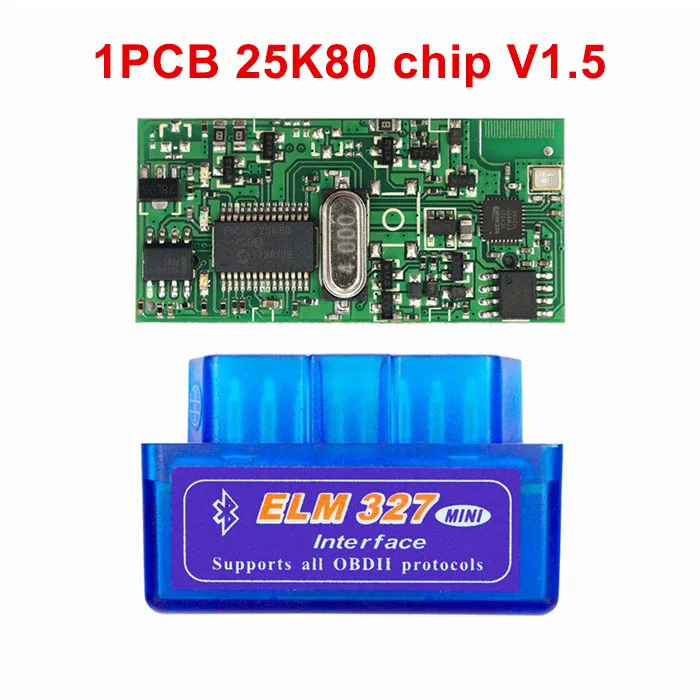 Мини-сканер ELM327 V1.5 PIC18F25K80 OBD2 считыватель кодов ELM 327 1 5 OBD Bluetooth диагностический