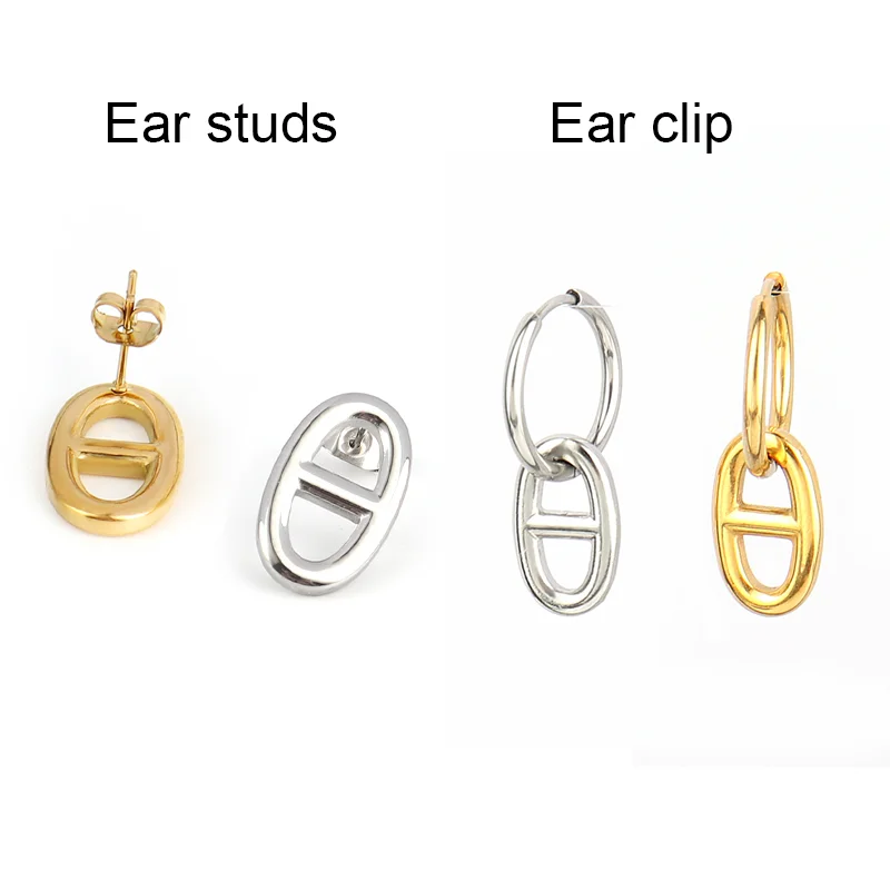 

Euramerican Pig Nose Pendants Necklaces Stainless Steel Necklace For Women Chain Choker Necklace Brand Jewelry Necklaces