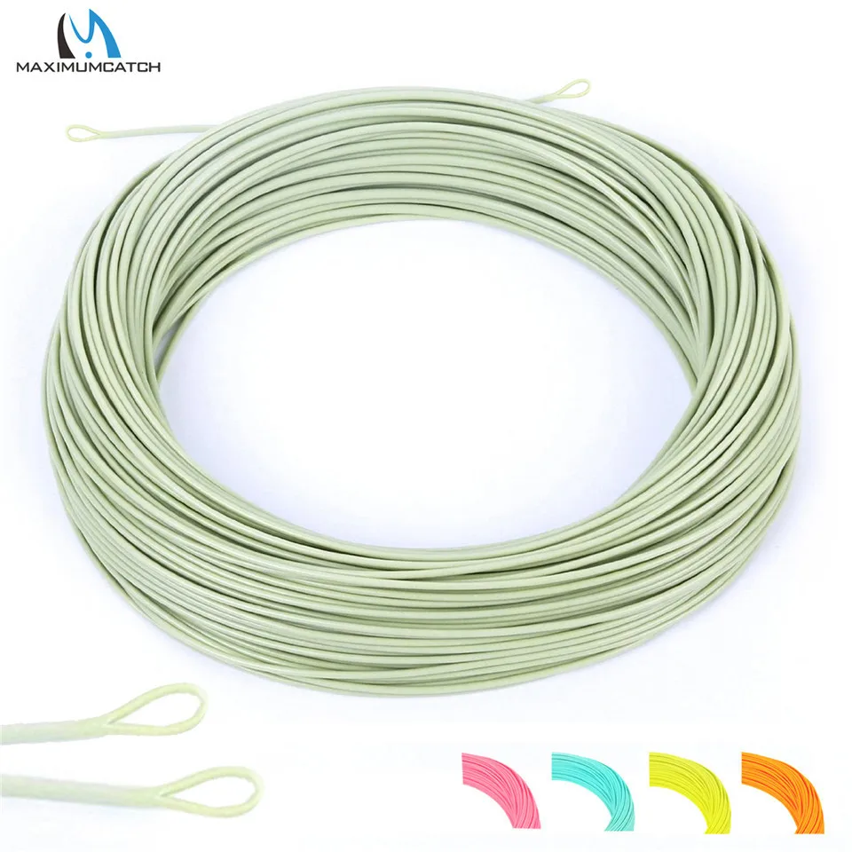 Maximumcatch 100FT 1/2/3/4/5/6/7/8WT вперед плавающая рыболовная леска со сварными петлями|line